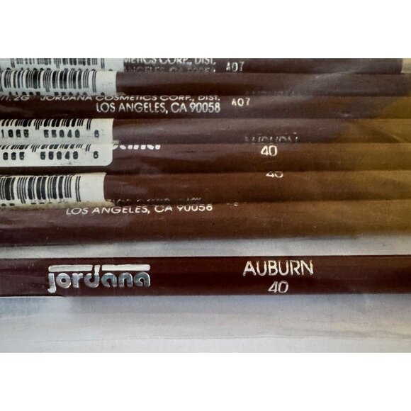 Jordana Eyebrow Eyeliner Pencil Auburn 40 Lot of 12 New Sealed Vintage - Picture 2 of 2